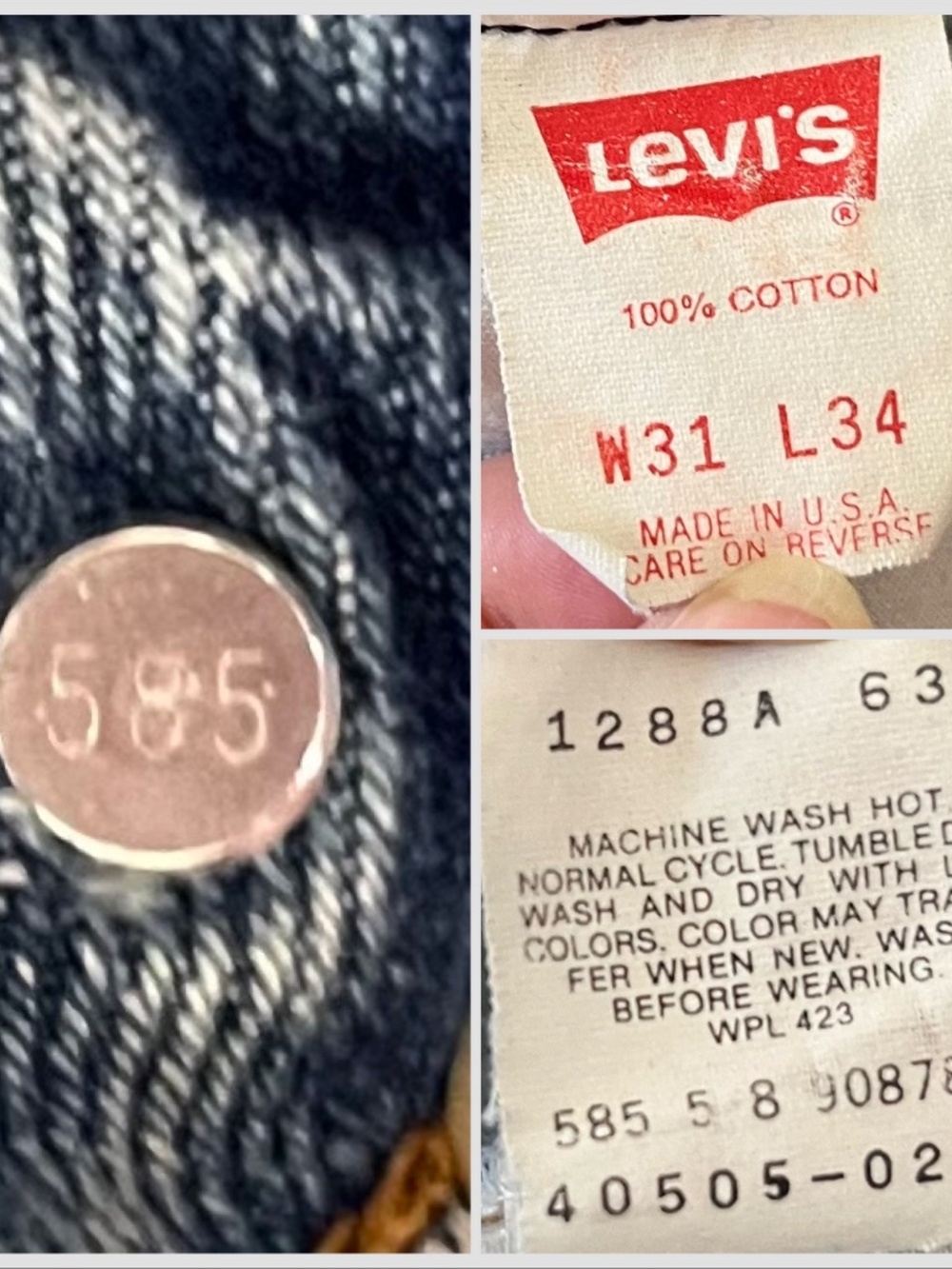 Vintage 1980s Levis 505 Orange Tab 30x26 Tag Size 31 USA Classic Heritage - Picture 12 of 12